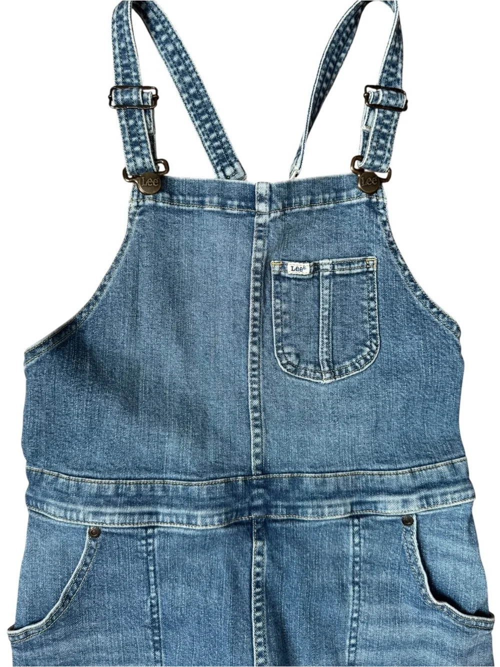Women’s Vintage Lee Classic Flare Denim Overalls - Picture 1 of 5